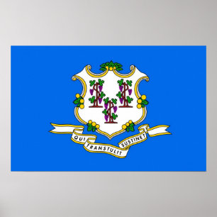 Impression de toile avec Drapeau du Connecticut, U