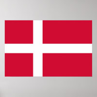 Impression de toile avec drapeau du Danemark