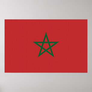 Impression de toile avec Drapeau du Maroc
