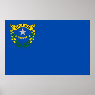 Impression de toile avec Drapeau du Nevada, U.S.A.