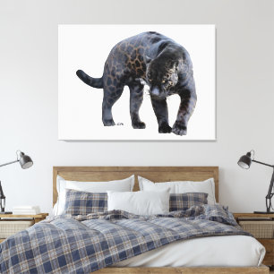 Impression de toile blanche de Jaguar Diablo