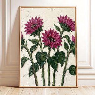 Impression de toile d'art abstrait Tournesol Magen