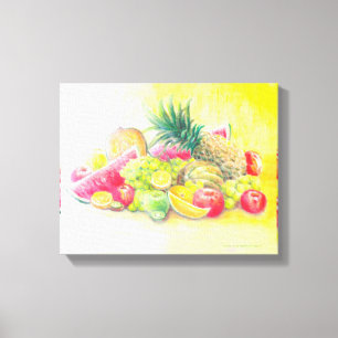 Impression de toile de fruits heureux