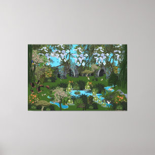 Impression de toile de la scène de la nature