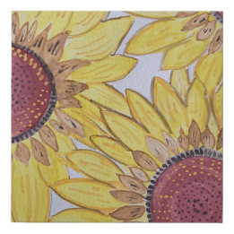 Impression de toile de tournesol enveloppée