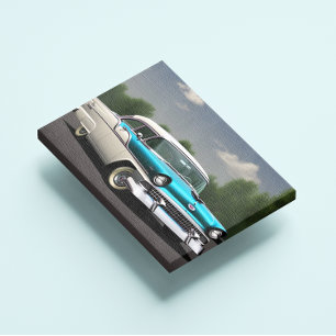 Impression de toile de voiture classique 1955