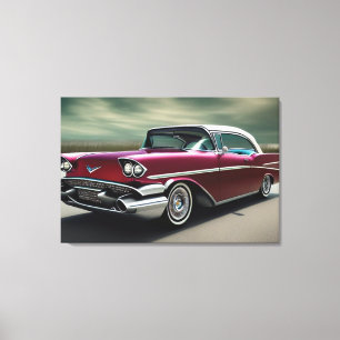Impression de toile de voiture classique 1957