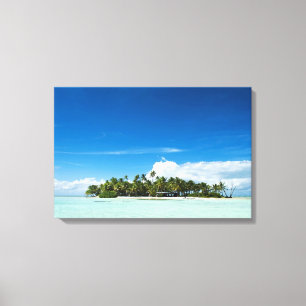 Impression de toile d'île tropicale inhabitée ou d