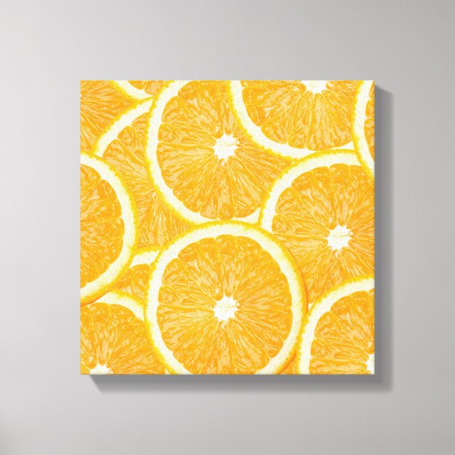 Impression de toile enveloppée d'oranges (Recto)