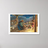 Impression de toile étirée de "Sainte Famille au r