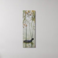 Impression de toile - Hen boue dans les roseaux