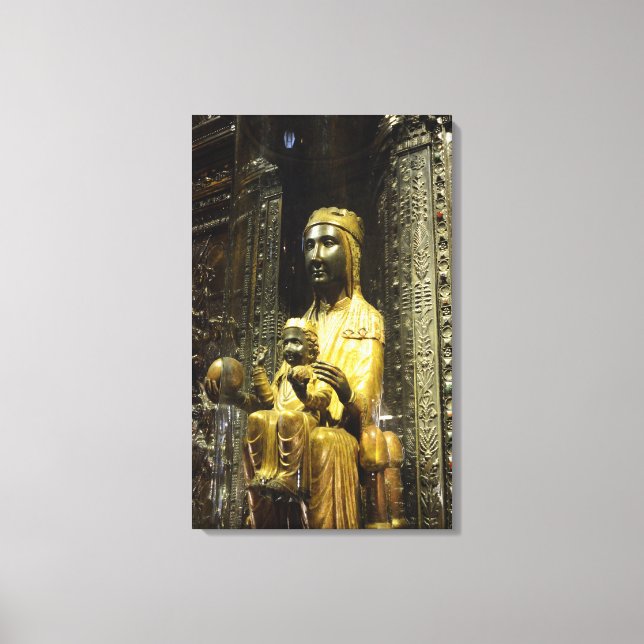 impression de toile noire madonna montserrat (Recto)