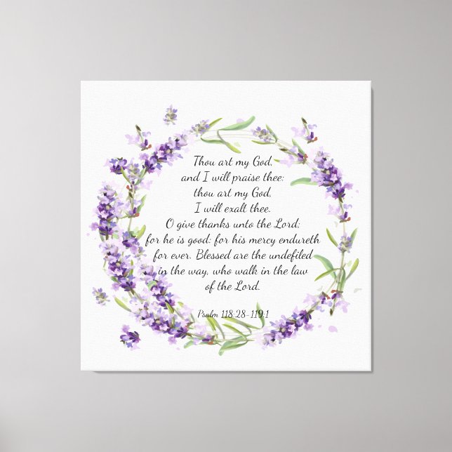 Impression de toile Psalm 118 (Recto)