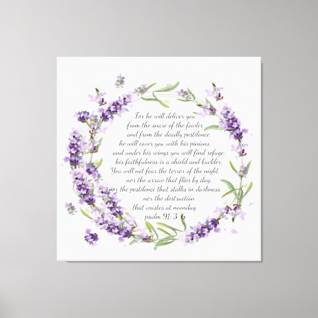 Impression de toile Psalm 91 (Recto)