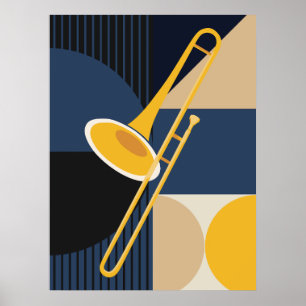 Impression de trombone Bauhaus Art musical du mi