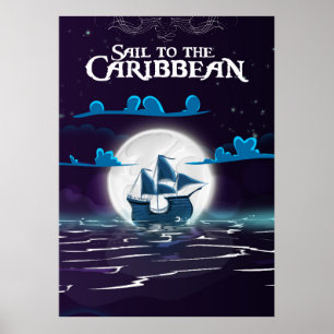 Impression de voyage de dessin animé pirate des Ca