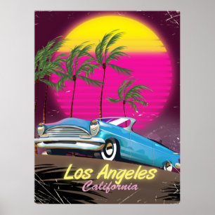 Impression de voyage rétro Los Angeles 1980s