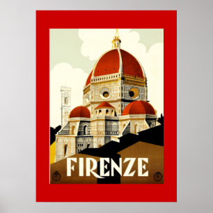 Impression de voyage vintage Florence Italie