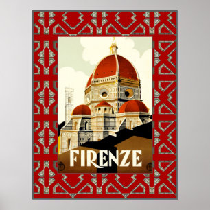 Impression de voyage vintage Florence Italie