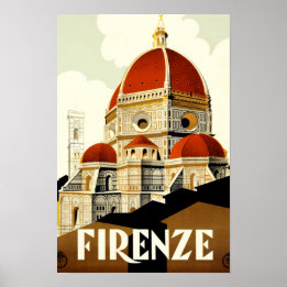 Impression de voyage vintage Florence Italie