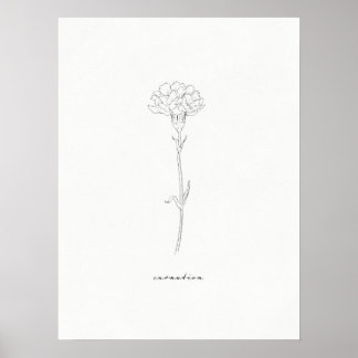 Impression des fleurs de carnation