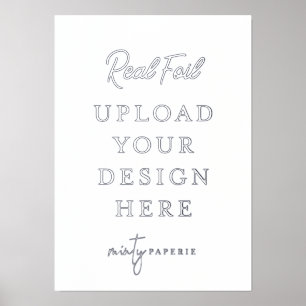 Impression d'huile d'argent de 5 po x 7 po - Faite