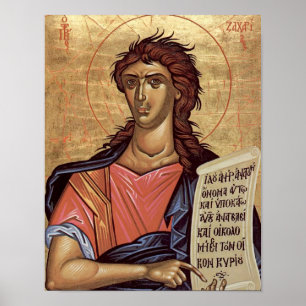 Impression d'icône orthodoxe chrétienne du prophèt