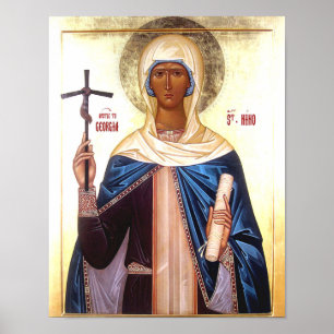 Impression d'icône orthodoxe Sainte-Nina Égale-aux