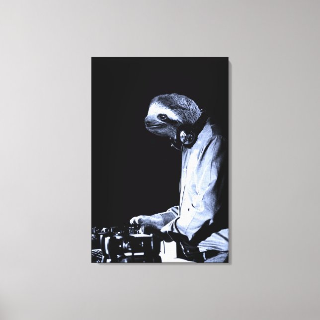 Impression DJ Sloth Canvas (Recto)
