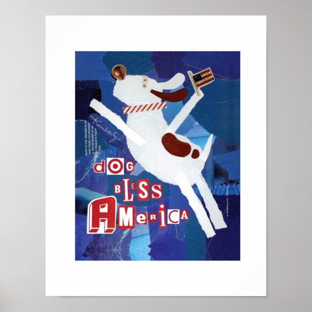 Impression Dog Bless America (Devant)