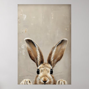 Impression d'oreilles de lapin de Pâques, lapin ru
