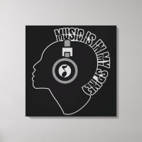 Impression du canevas personnalisé de musique