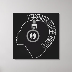 Impression du canevas personnalisé de musique