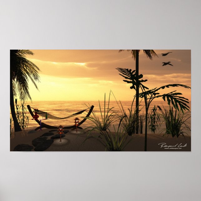 Impression du coucher de soleil Hammock (Devant)