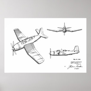 Impression du dessin d'art breveté d'avion 2ÈME GU