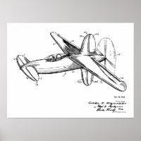 Impression du dessin d'art breveté de l'avion prop