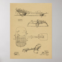 Impression du dessin de brevet d'hydravion à machi