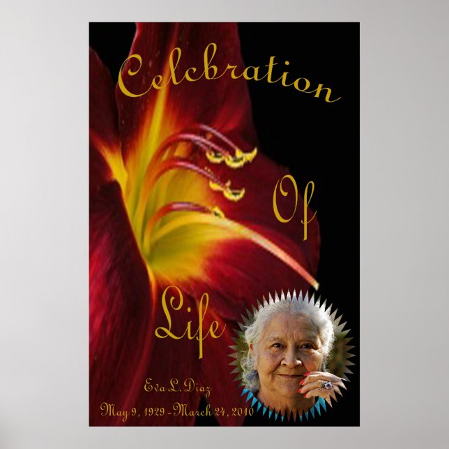 Impression du service commémoratif (Devant)