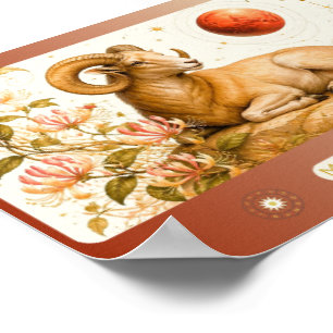 Impression du zodiaque Bélier Art Nouveau