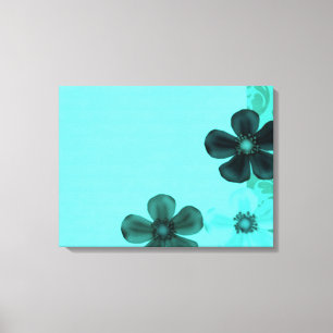 Impression d'un canevas étiré Turquoise pour les f