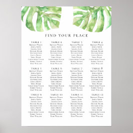 Impression d'un tableau de sièges exotique vert. M