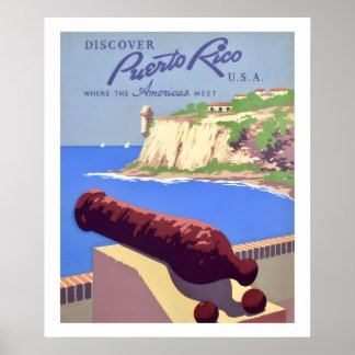 Impression d'une ancienne affiche de voyage pour P
