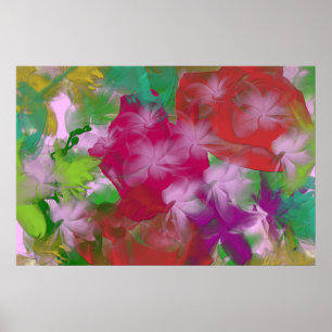Impression d'une toile d'art à fleurs Abstraite