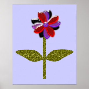 Impression en plastique brillant de marguerite