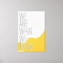 Impression en toile étirée avec message inspirant