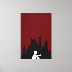 Impression en toile étirée de nuit de la ville