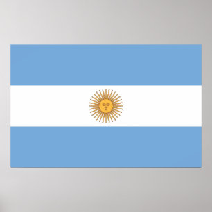 Impression encadrée avec Drapeau d'Argentine