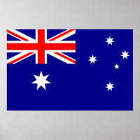 Impression encadrée avec Drapeau d'Australie