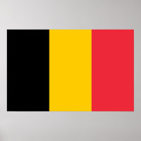 Impression encadrée avec Drapeau de Belgique