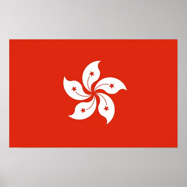 Impression encadrée avec Drapeau de Hong Kong, Chi (Devant)